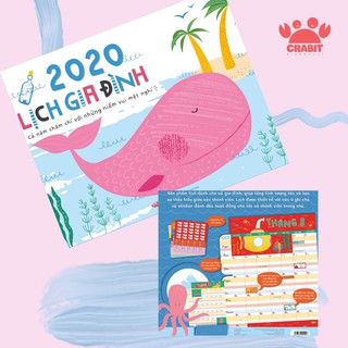 Bộ Lịch Gia Đình 2020 (Mẫu Little Whale)