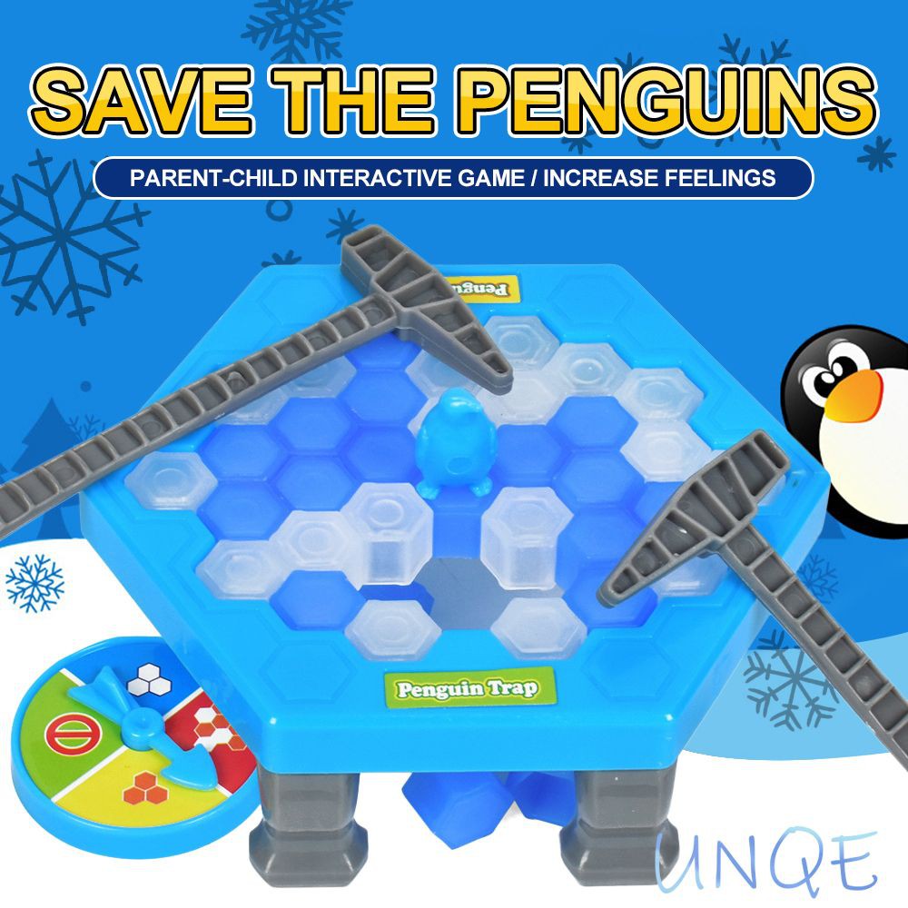 Mini Penguin Trap Board Game Cứu chim cánh cụt Đừng phá Bẫy chim cánh cụt băng phá bàn băng xé tường Bữa tiệc đồ chơi vui nhộn Trò chơi bảng  UNQE