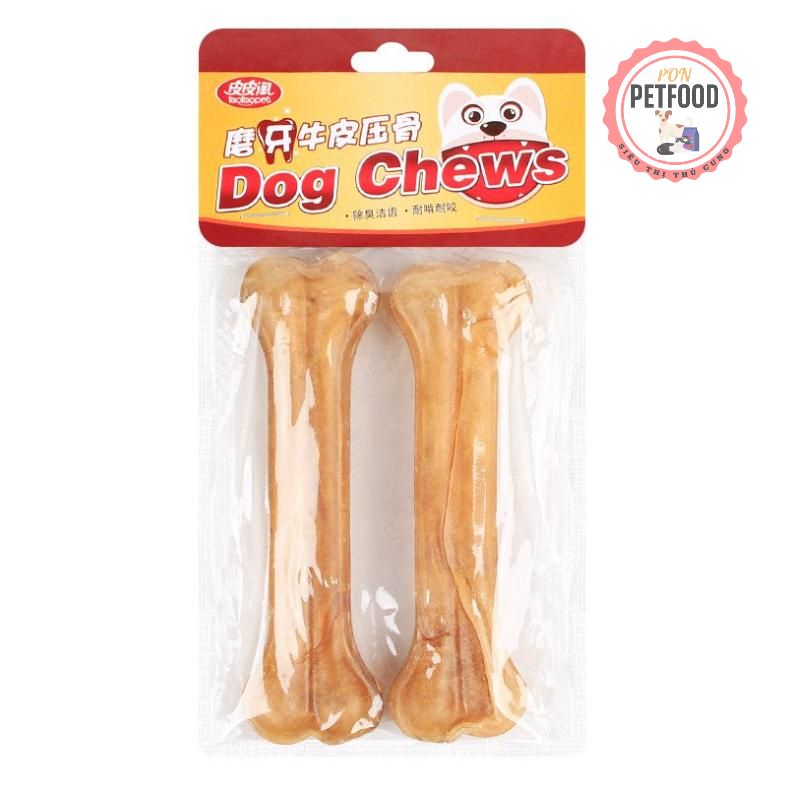 Túi xương da bò 2 chiếc x 10cm cho chó gặm