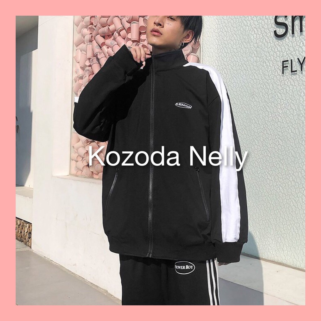 Áo khoác nữ form rộng, áo khoác nỉ unisex nelly chính hãng kozoda