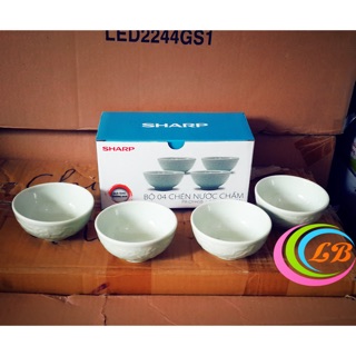 BỘ 4 CHÉN NƯỚC CHẤM SỨ CAO CẤP