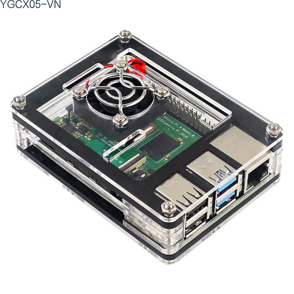 Vỏ Acrylic Trong Suốt 9 Lớp Cho Raspberry Pi 4 Model B | BigBuy360 - bigbuy360.vn