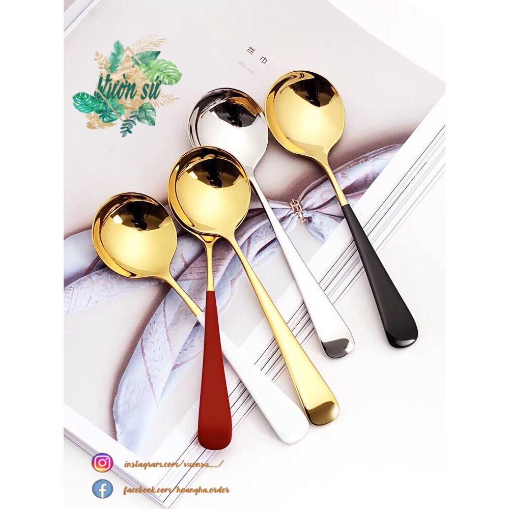 Thìa Inox Mạ Vàng - Thìa Gold Phong Cách Hiện Đại Sang Trọng | BigBuy360 - bigbuy360.vn