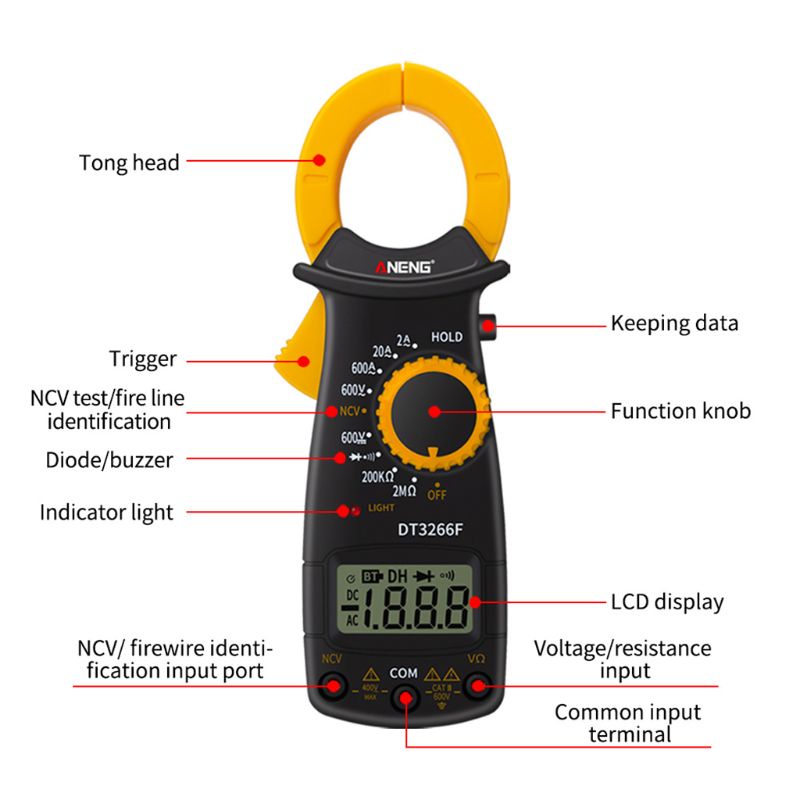 Vạn Năng Kế Kỹ Thuật Số DT3266F LCD Đa Năng