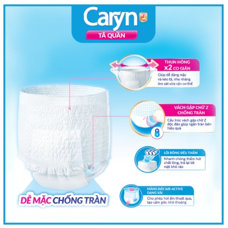 Tã Quần Người Lớn Caryn Mỏng Nhẹ Chống Tràn Size L 28 Miếng