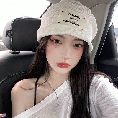 Mũ beanie dệt kim phong cách Nhật Bản/Hàn Quốc thời trang cho nữ
