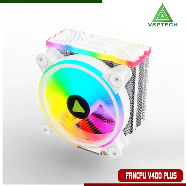 Quạt Tản Nhiệt Fan V400 PLUS Trắng (4U-12cm) LED RGB