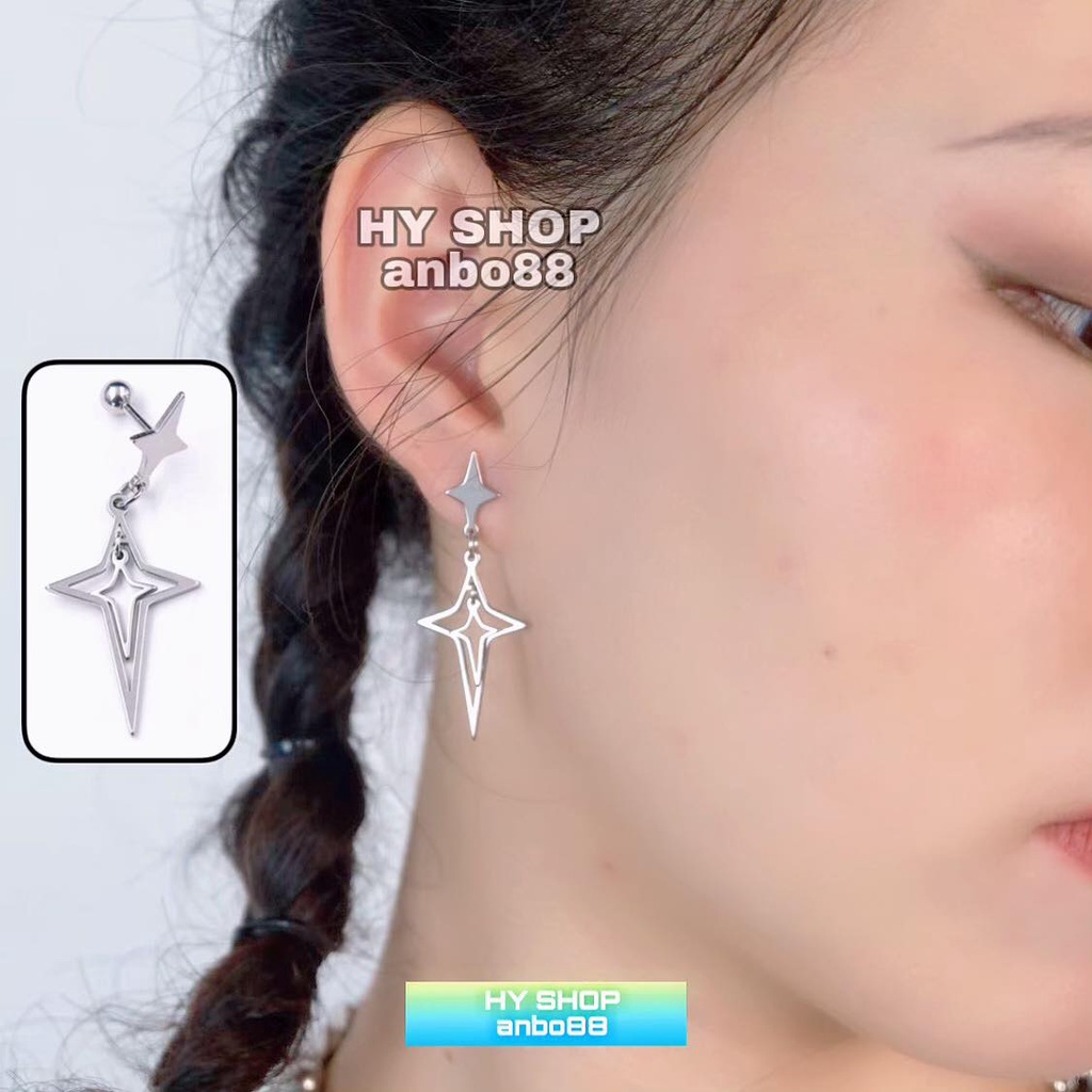 khuyên tai thánh giá sao nam nữ cá tính