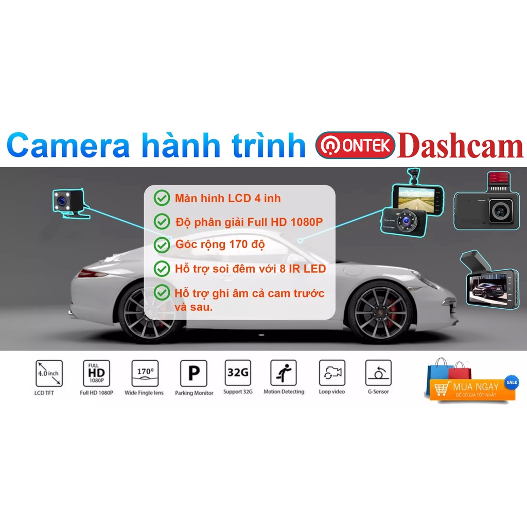 Camera hành trình ô tô cắm màn hình android U2 cao cấp không wifi