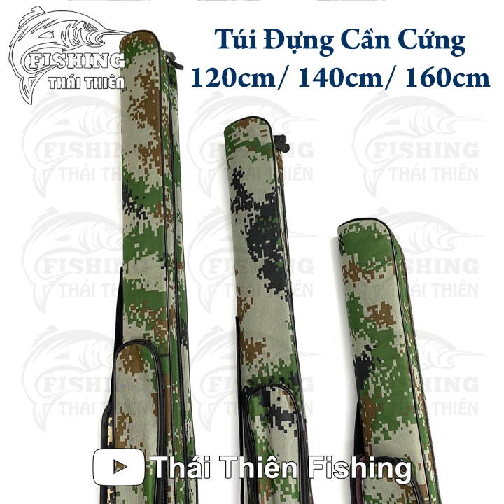 Túi Đựng Cần Câu Cá, Bao Cần Cứng Abu Camou Vân Lính Rằn Ri Cao Cấp Siêu Bền 120cm, 140cm, 160cm