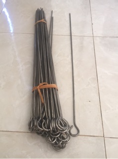 Xiên nướng inox phi 5 dài 70 cm, Xiên inox nướng thịt