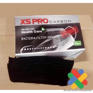 Hộp 50 khẩu trang y tế đen Hàn Quốc XS PRO