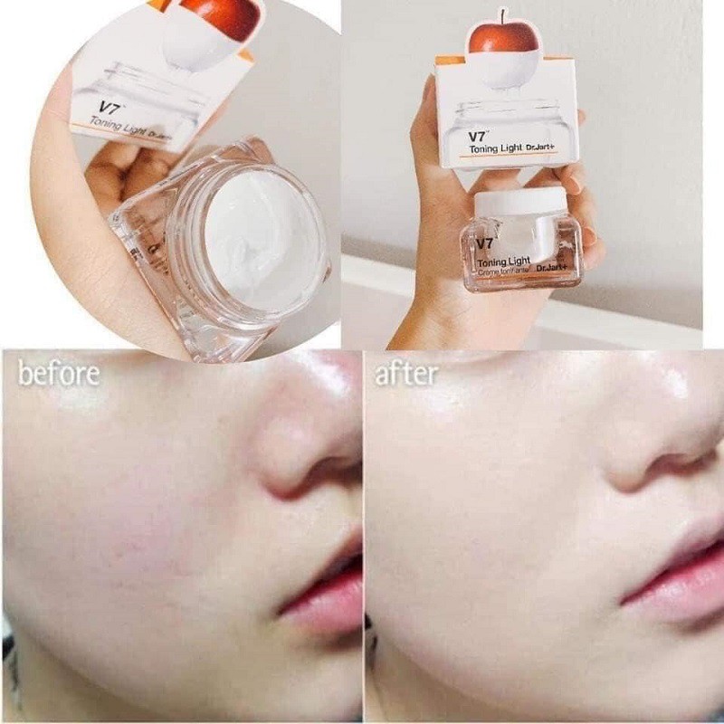 [ Hàng Chuẩn ] Kem Dưỡng Trắng Da V7 Toning Light Dr.Jart+, Lọ 50ml, Giúp Da Mặt Luôn Tươi Sáng Mịn Màng