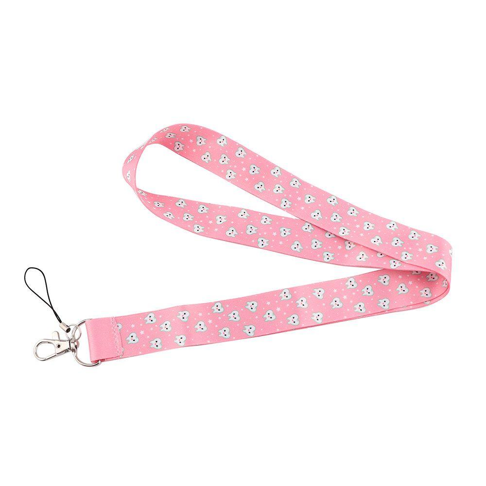 Dây Đeo Điện Thoại / Thẻ ID / Máy Ảnh Họa Tiết Răng Hoa Cúc Phối Ruy Băng Dễ Thương