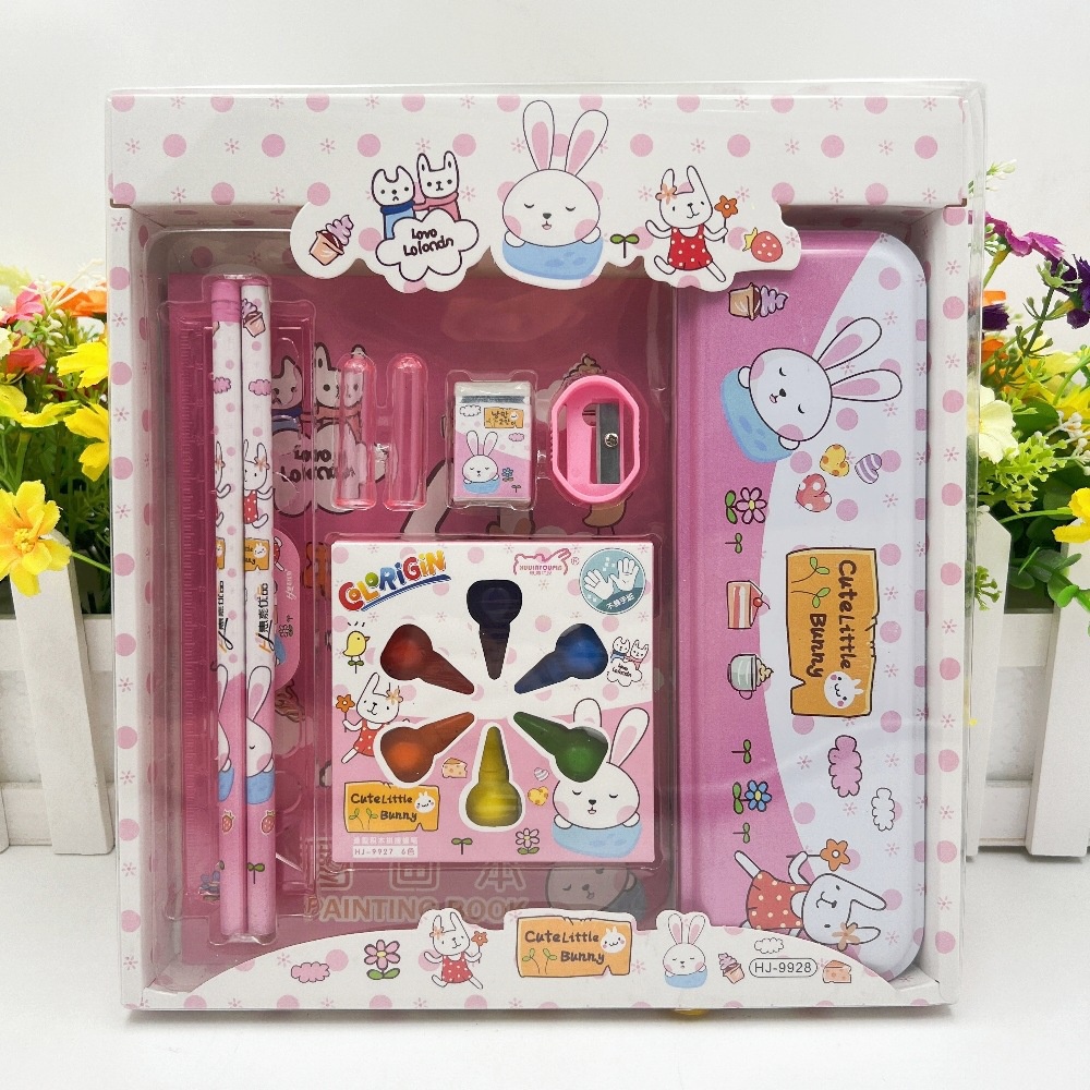 Đồ dùng học tập, bộ dụng cụ học tập gồm combo 9 món cute dễ thương cho các bé