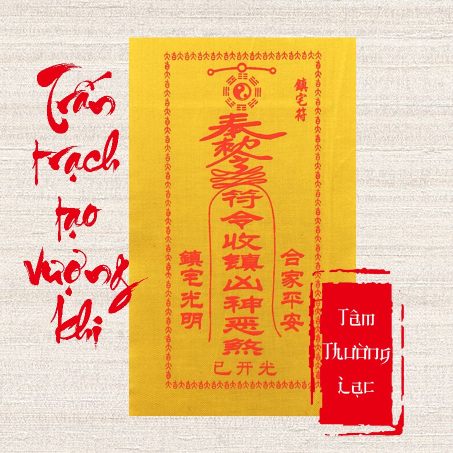 Miếng Linh Phù Trấn Trạch Giúp Tránh Khí Xấu Tạo Vượng Khí Dán Cửa Nhà Trọ