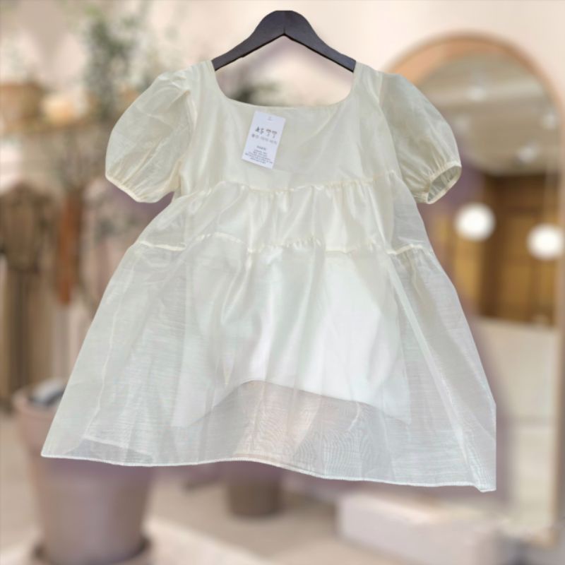 Áo Sơ Mi Bánh Bèo Baby Doll Công Chúa, Áo Tiểu Thư Chất Đũi Tơ