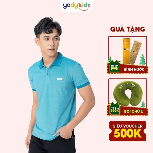 Áo polo nam Yody phông tay ngắn vải cotton mắt chim co giãn 4 chiều, form dáng trẻ trung - thanh lịch - APM3299