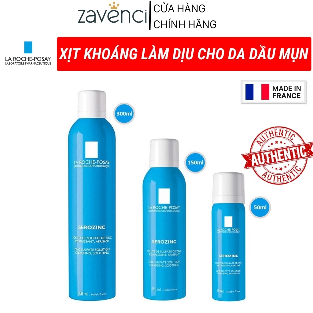 Xịt khoáng LA ROCHE POSAY Xịt khoáng dưỡng da giúp làm dịu da và giảm bóng nhờn cho da dầu mụn Serozinc (300ml)