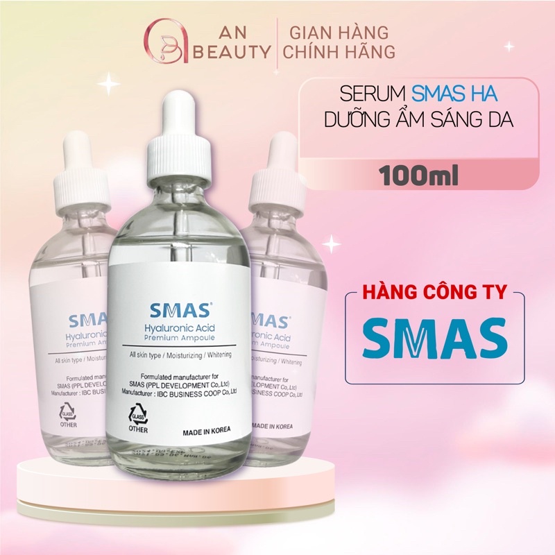 Serum SMAS HA Plus Dưỡng Ẩm, Sáng Da 100ml
