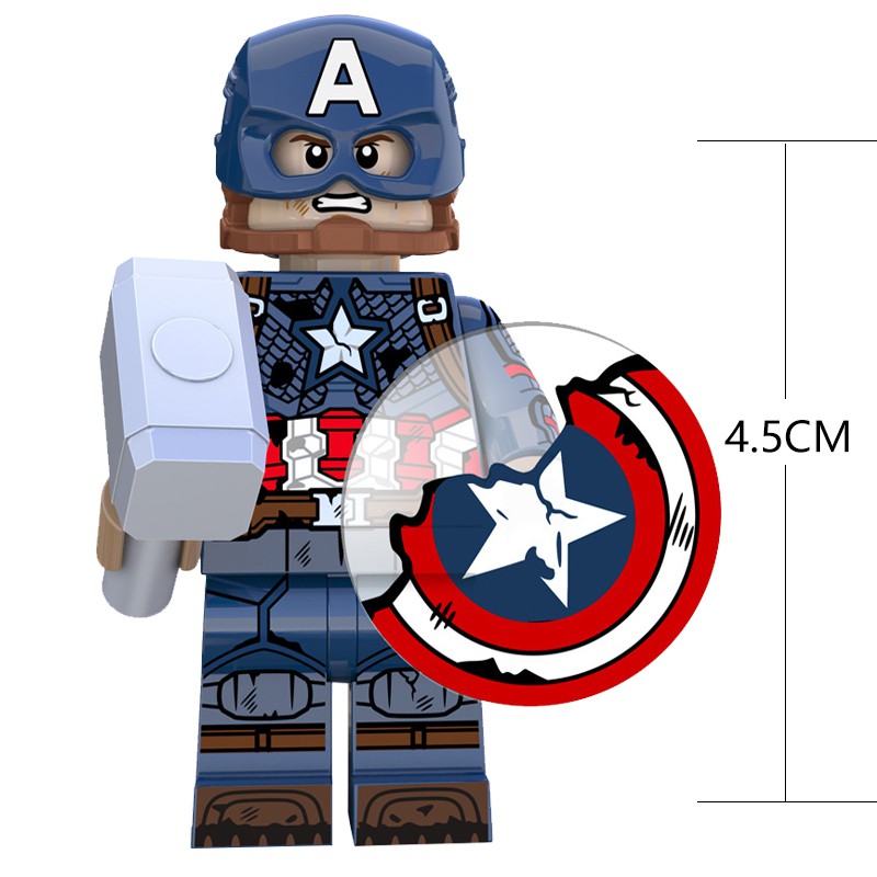 Mô Hình Lắp Ráp Xp228 Hình Nhân Vật Captain America Cho Bé