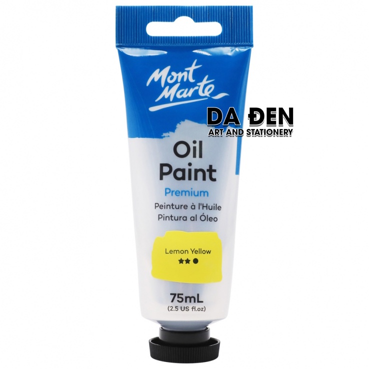 [DA ĐEN] Màu Sơn Dầu Mont Marte Tube 75ml - Lemon Yellow