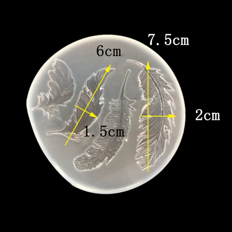 Khuôn silicon làm đồ trang sức hình chiếc lông vũ