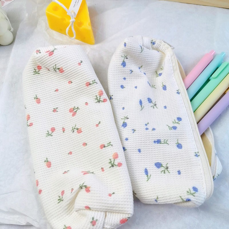 Dễ Thương Bóp Viết Vải Cotton Họa Tiết Hoa Xinh Xắn Cho Nữ