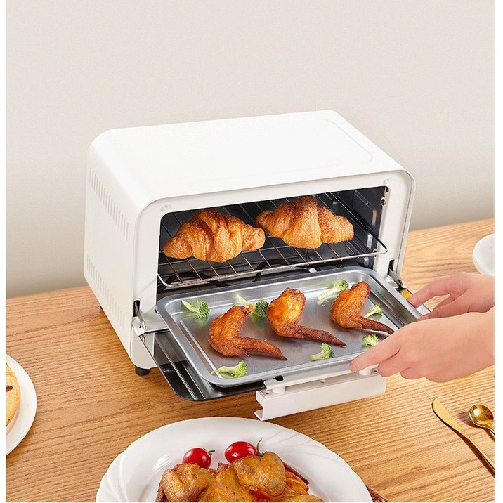 Lò nướng điện hồng ngoại, Bếp Nướng điện gia đình nhỏ 10L mini đa chức năng nướng bánh để bàn tự động công suất nhỏ