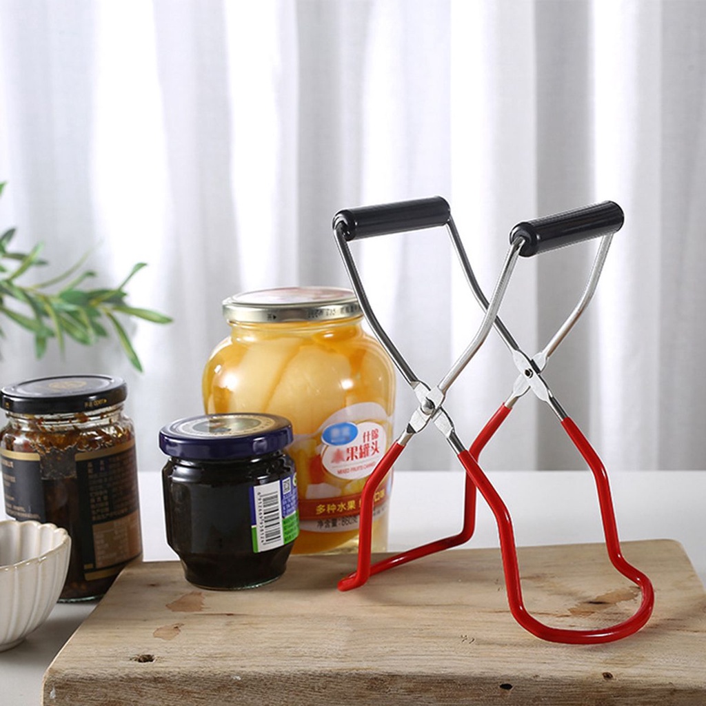 Dụng cụ gắp nắp chai lọ bằng thép không gỉ chống trượt tay cầm cao su tiện dụng