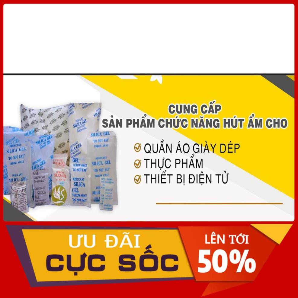 [MUA NHANH KẺO HẾT] Đóng gói 1kg (2000 gói) gói hút ẩm, hạt hút ẩm chống ẩm khử mùi silica gel loại 0,5g