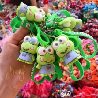 🐸 Móc khóa ếch xanh kèm đây lọai dẻo