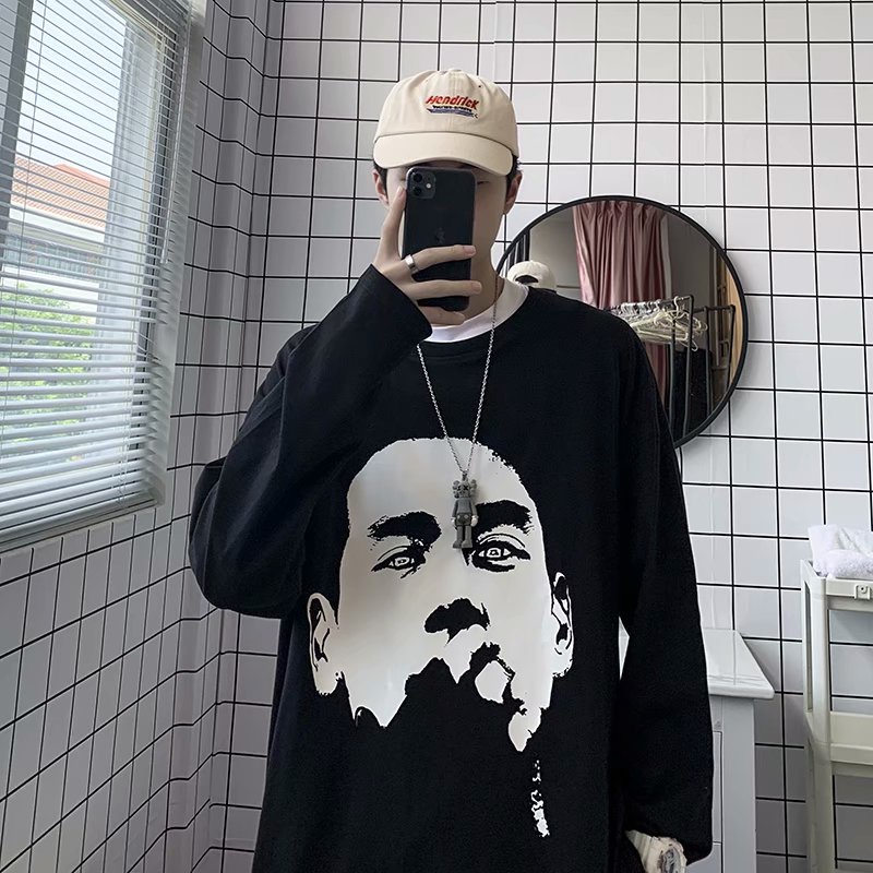 Áo thun nam dài tay cổ tròn thời trang Hàn