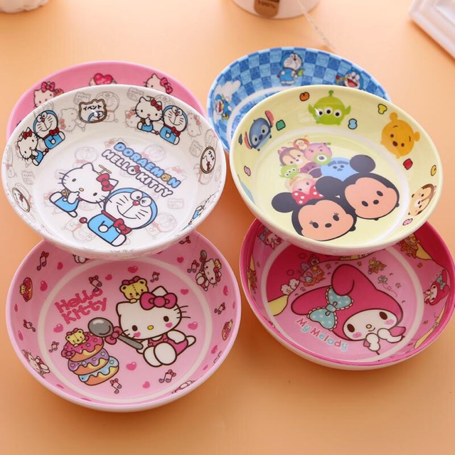 Dĩa tròn Hello Kitty - Doremon Doraemon