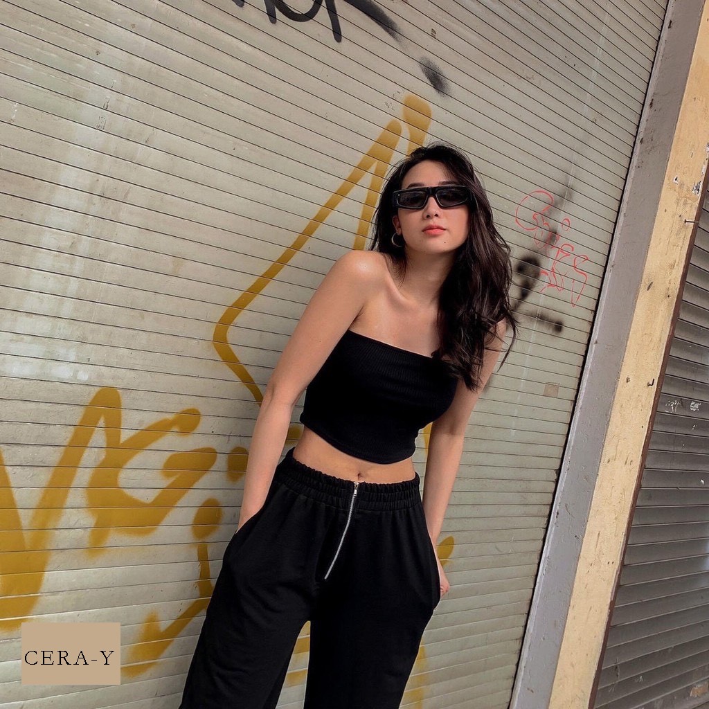 Áo bra áo quây croptop CERA-Y màu đen CRA031