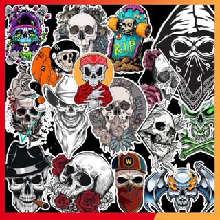 STICKER 1K] STICKER SKULL SIÊU CHẤT DÁN TRANG TRÍ ĐT LAPTOP VALI TƯỜNG TỦ KỆ MŨ BẢO HIỂM XE MÁY NOTEBOOK