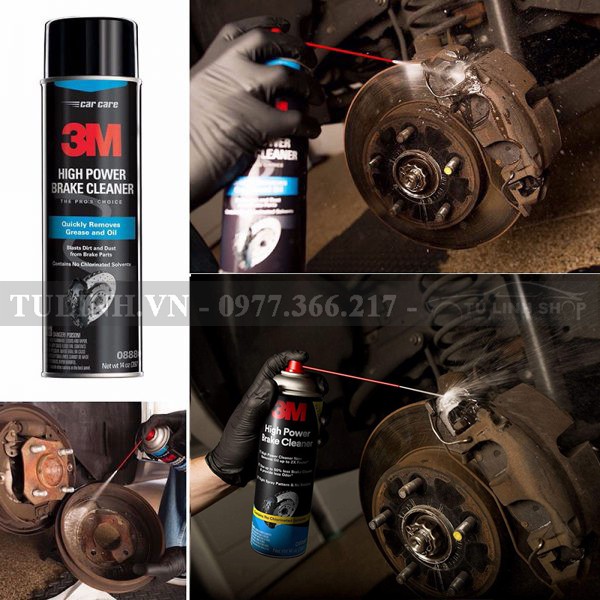 [Mã LIFEAUMAY giảm 10% tối đa 30k đơn 150k] Tẩy Rửa Phanh Xe Ô Tô 3M High Power Brake Cleaner 3M 08880