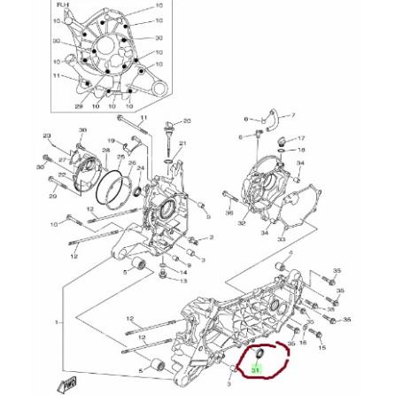 Phớt dầu nắp dên nồi côn trước tay ga Yamaha