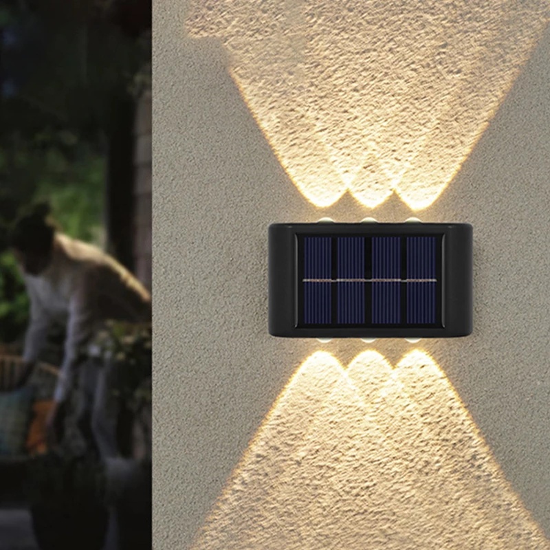 Đèn LED 6 Bóng Sử Dụng Năng Lượng Mặt Trời Chống Thấm Nước Chiếu Sáng Ngoài Trời Trang Trí Sân Vườn