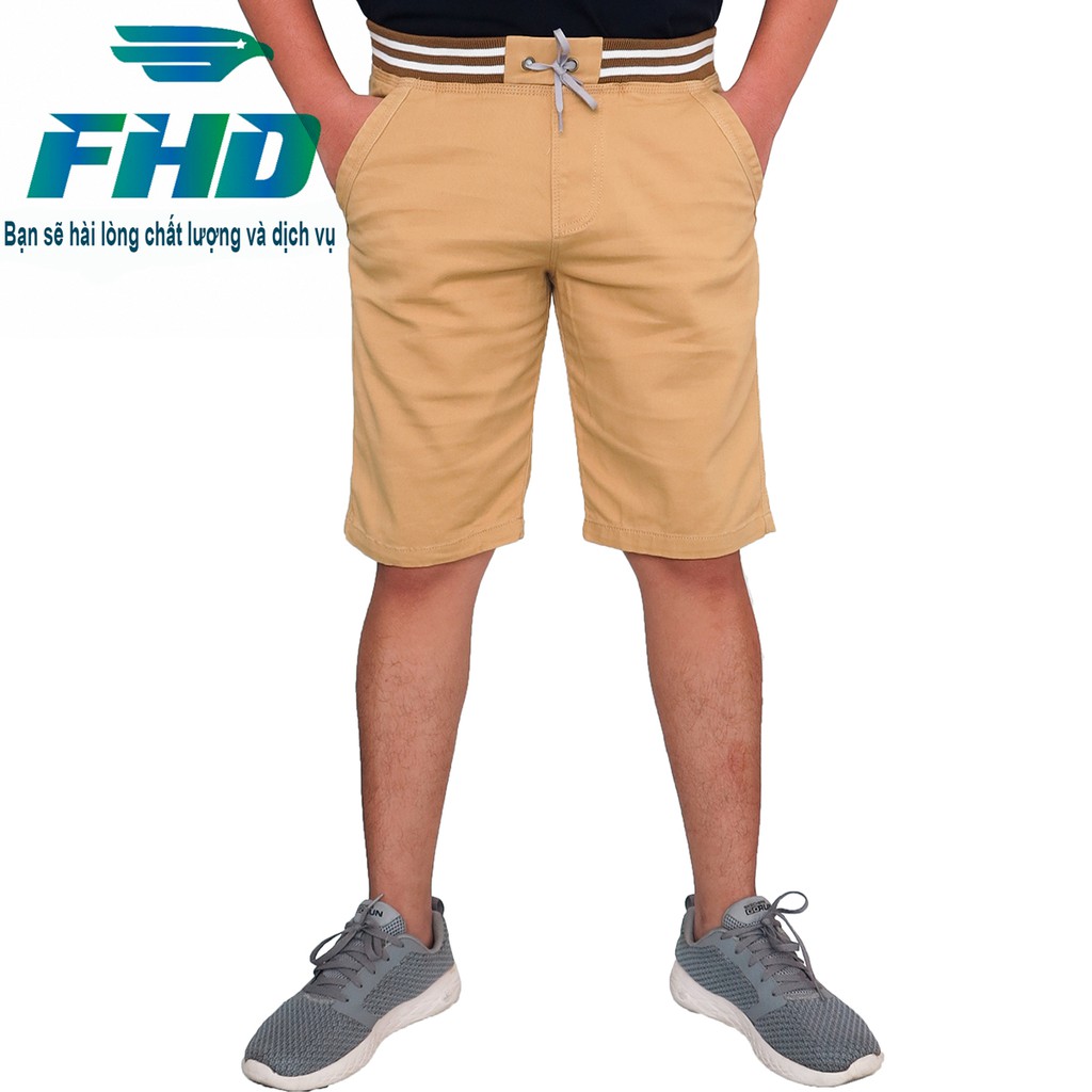 Quần short kaki lưng thun chất co giãn thoáng mát, bền màu khi sử dụng FHDQ004