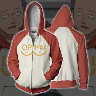 One Áo Khoác Hoodie Có Khóa Kéo In Họa Tiết Anime ONE PUNCH-MAN 3D Độc Đáo