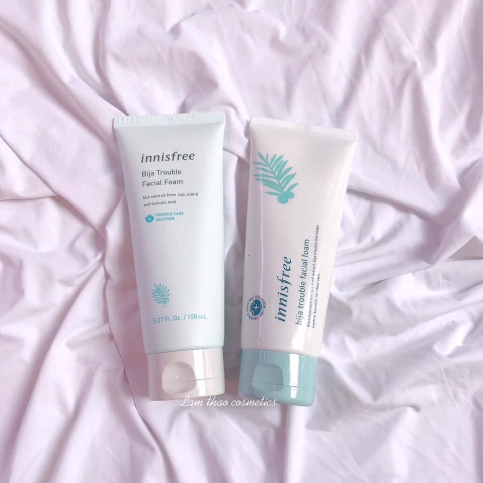 Sữa Rửa Mặt Giảm Mụn Innisfree Jeju Bija Trouble Facial Foam