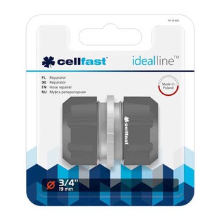 Cút nối măng sông ống Cellfast Ideal Line 3/4″-nối nhanh 2 đầu ống nước Φ 17-21mm (50-605) - ban công xanh