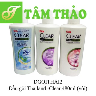 Dầu gội Clear Thái Lan 400ml Thảo dược, Bạc hà, Hồng, Tím, Men 8851932391542,8851932391573,8851932391559,8851932391627