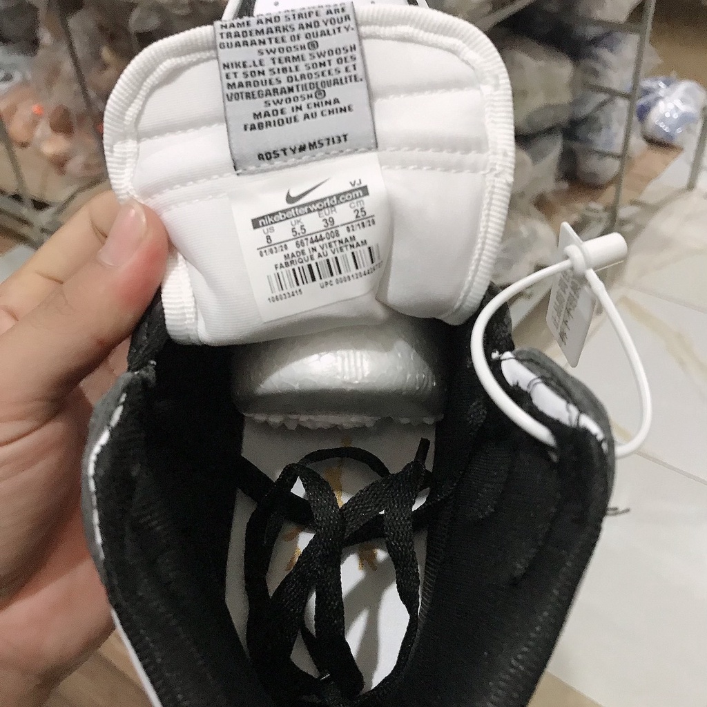 Giày thể thao air jordan panda đen trắng cổ cao hàngcao cấp HOT TRENT 2021