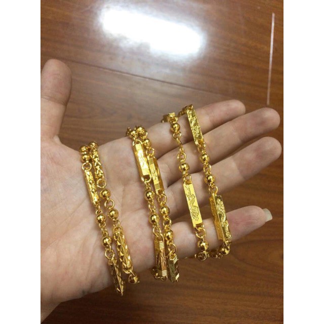 Dây Chuyền Ống nam mạ vàng 18k