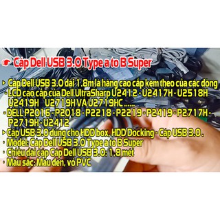 Cáp Dell USB 3.0 Type a to B SuperSpeed