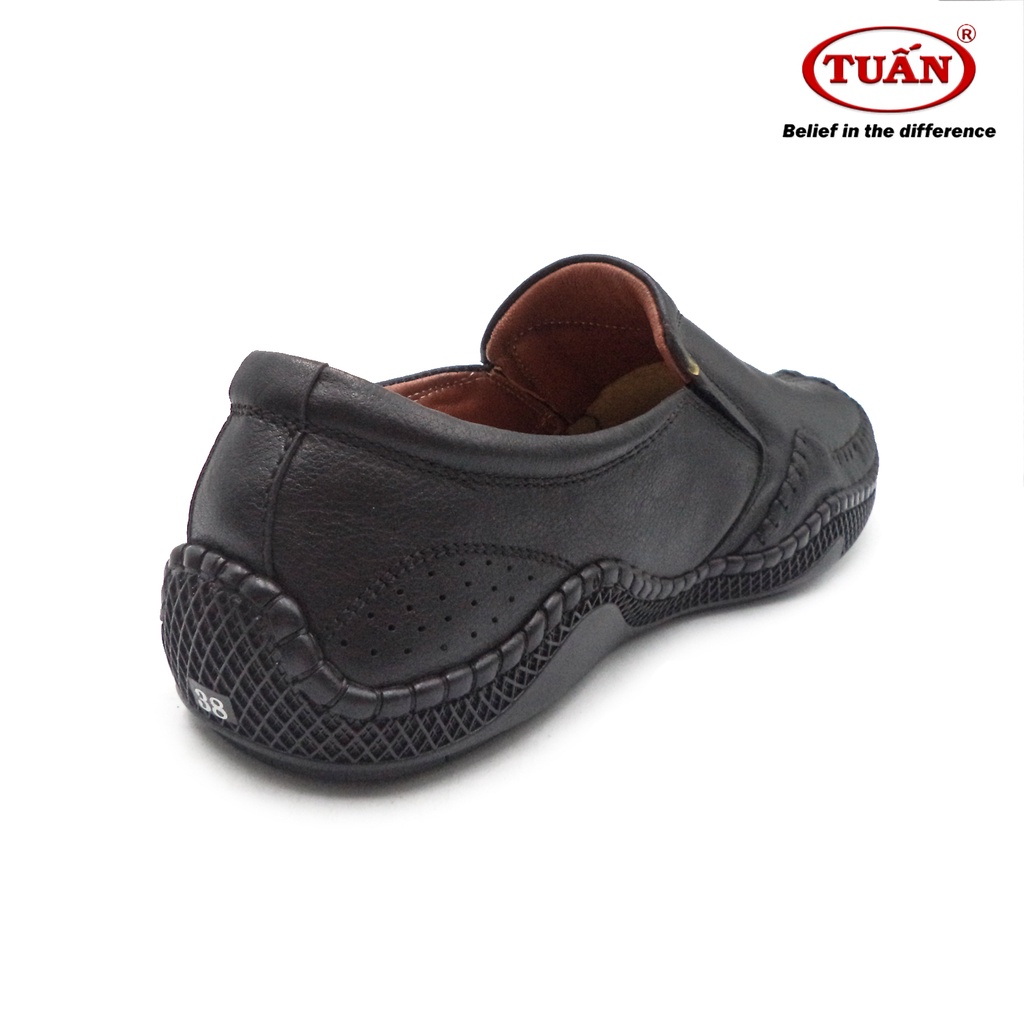 Giày nam giày mọi quai da nhập khẩu đế cao su êm mềm thương hiệu Tuấn GXHU-31M