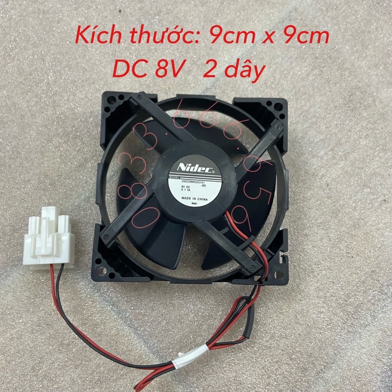 [Mã ELHA22 giảm 5% đơn 300K] Quạt tủ lạnh DC 8V 2 dây loại tốt