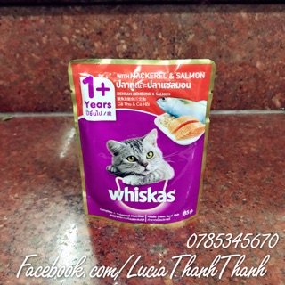 Thức ăn pate gói whiskas đủ vị 80 gram
